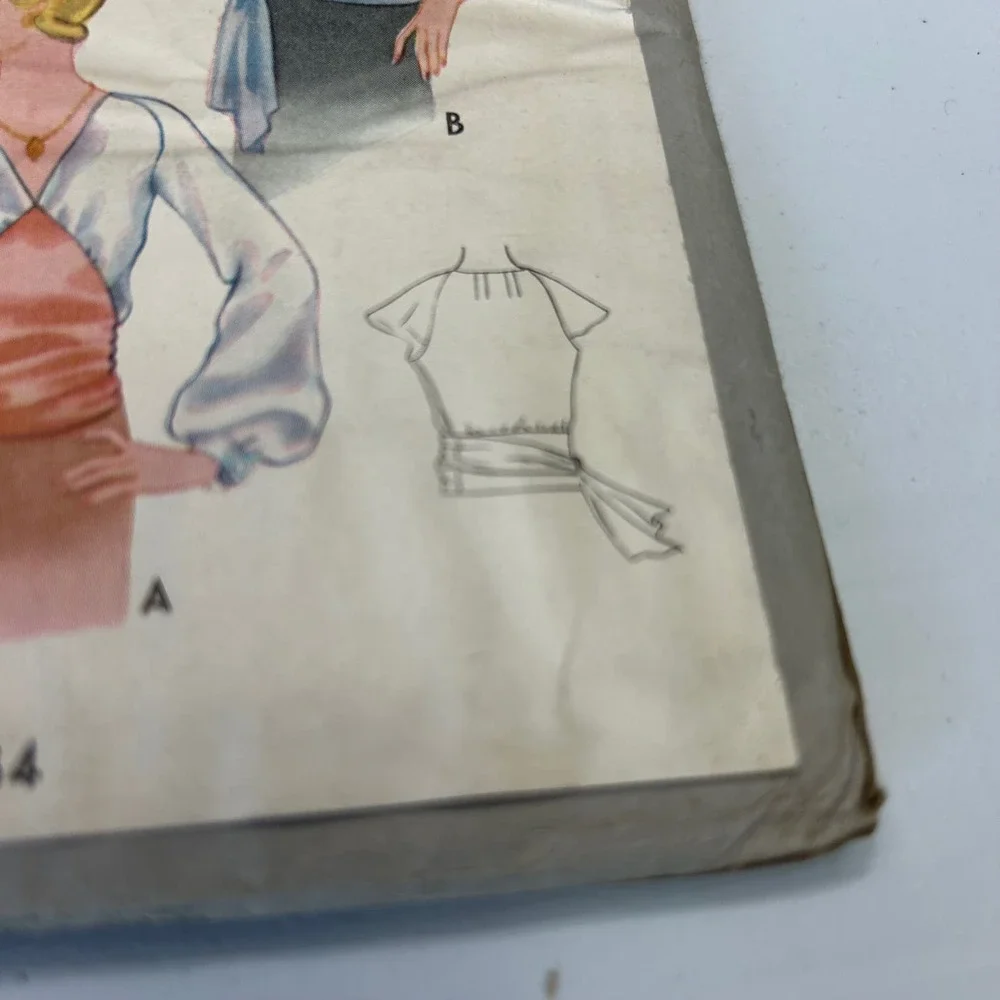 McCall Antique Early 1900's Pattern #6834 Ladies/Misses Blouses Size 38 HTF RARE